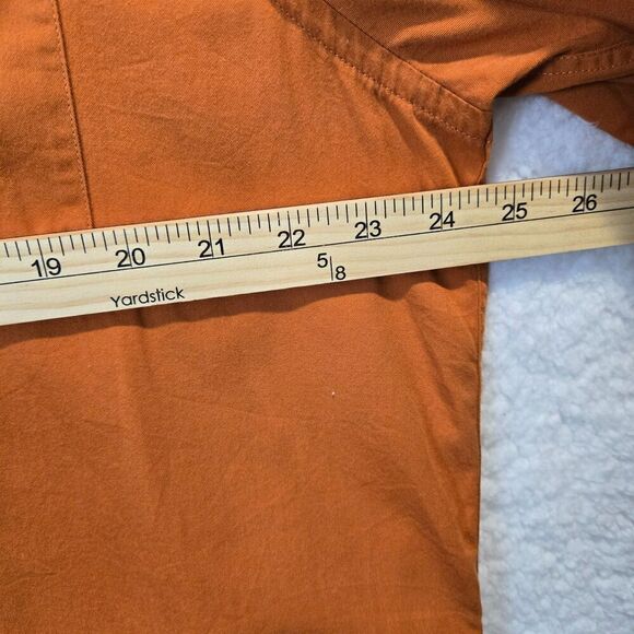 VTG Eddie Bauer Mens Relaxed Fit Collared Dress Shirt Sz XL Tall Orange Casual - Picture 5 of 10